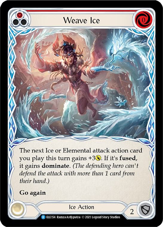 Weave Ice (Red) [ELE154] (Tales of Aria) 1st Edition Normal Moderately Played 1st Edition Normal