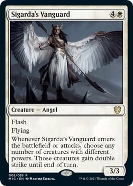Sigarda's Vanguard [Innistrad: Midnight Hunt Commander] Lightly Played