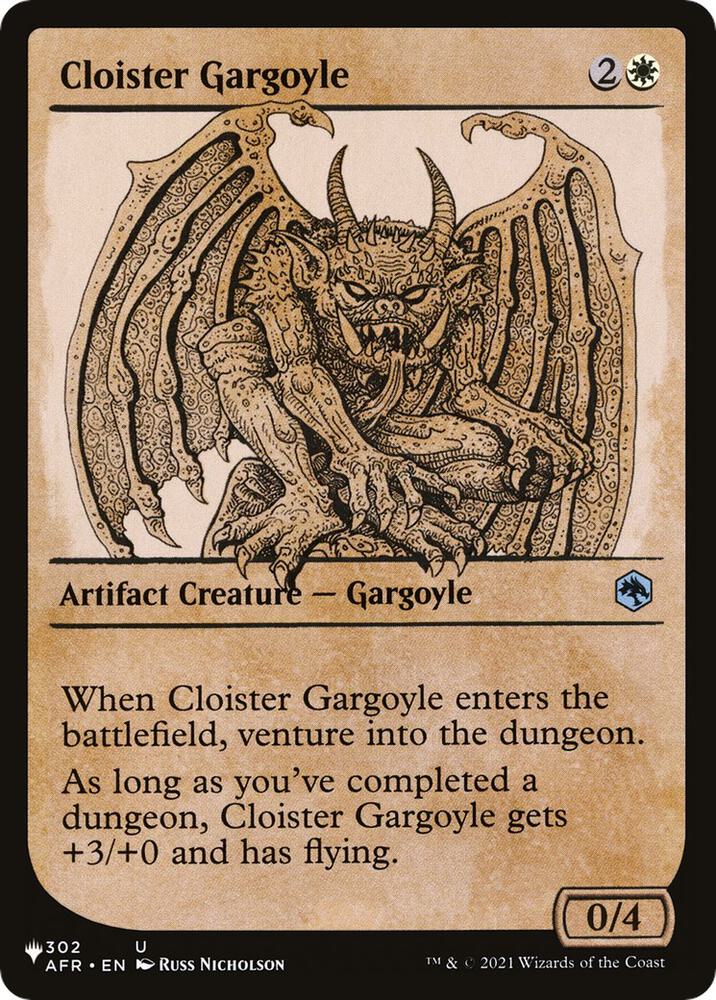 Cloister Gargoyle (Showcase) 302/281 card