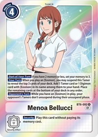 Menoa Bellucci - Double Diamond - Digimon card