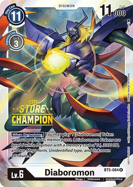 Diaboromon BT5 084 Store Champion digimon card