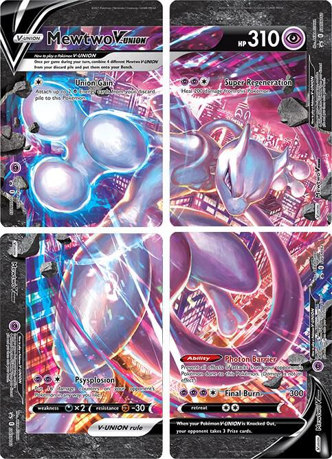 Mewtwo V-UNION [Set of 4]  from SWSH: Sword & Shield Promo Cards
