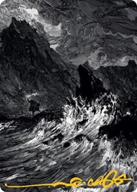 Island Art Card (Gold-Stamped Signature) (Art Series: Innistrad: Midnight Hunt)