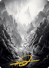 Mountain Art Card (Gold-Stamped Signature) (Art Series: Innistrad: Midnight Hunt)