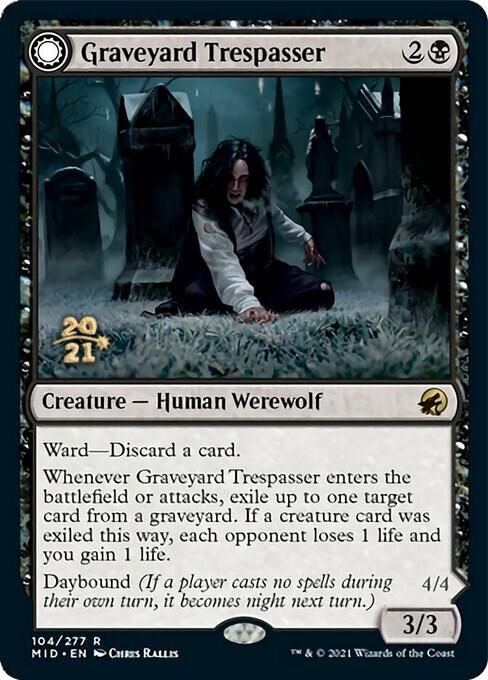 Graveyard Trespasser // Graveyard Glutton #104s — Innistrad: Midnight Hunt Promos
