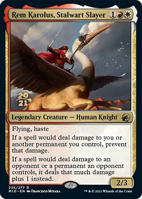Rem Karolus, Stalwart Slayer #235s — Innistrad: Midnight Hunt Promos