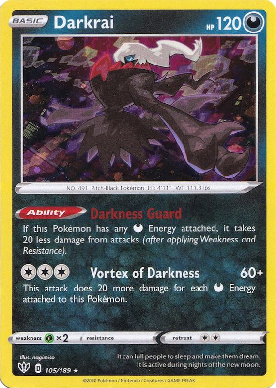 Darkrai - 105/189 (Cosmos Holo) 105/189 from Miscellaneous Cards & Products