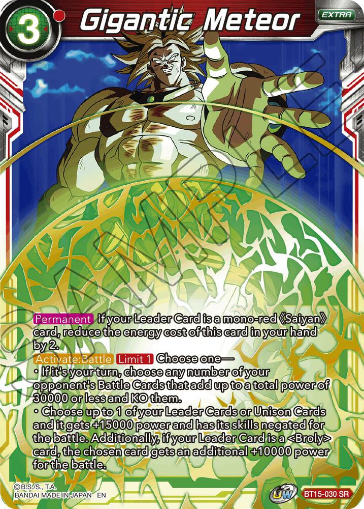 Gigantic Meteor - Saiyan Showdown - Dragon Ball Super: Masters