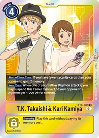T.K. Takaishi & Kari Kamiya - Double Diamond - Digimon card