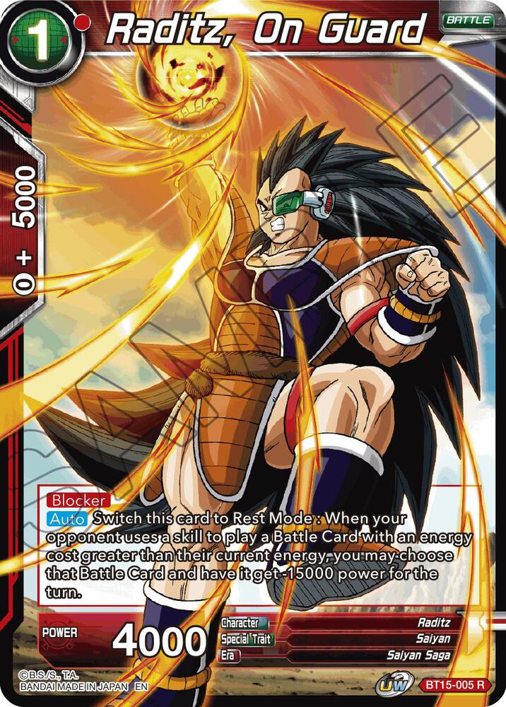 Raditz, On Guard - Saiyan Showdown - Dragon Ball Super: Masters