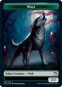Wolf // Elemental Double-Sided Token - Innistrad: Midnight Hunt - Magic: The Gathering card