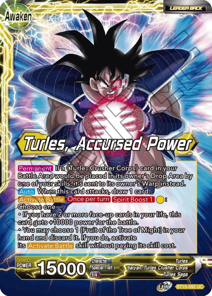 Turles // Turles, Accursed Power - Saiyan Showdown - Dragon Ball
