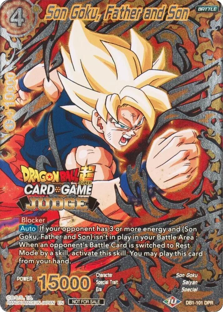 Son Goku, Father and Son - Judge Promotion Cards - Dragon Ball Super:  Masters