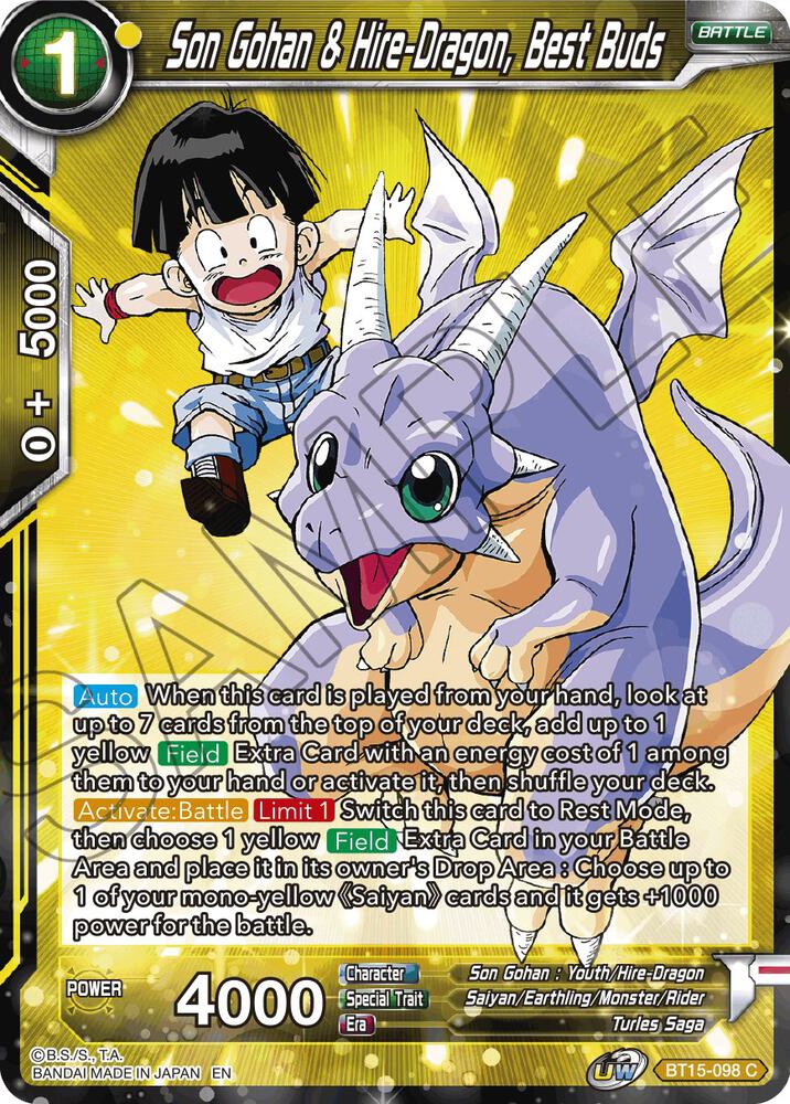 Son Gohan & Hire-Dragon, Best Buds #BT15-098 — Saiyan Showdown