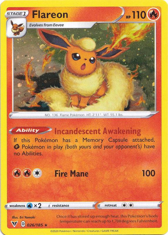 Flareon - 026/185 (Cosmos Holo) 026/185 from Miscellaneous Cards & Products