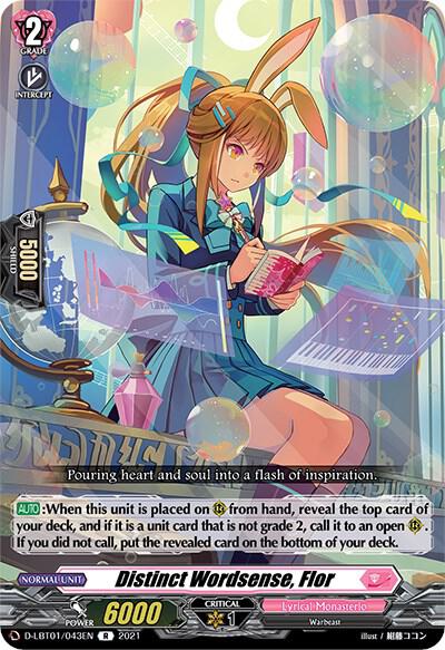 Distinct Wordsense, Flor