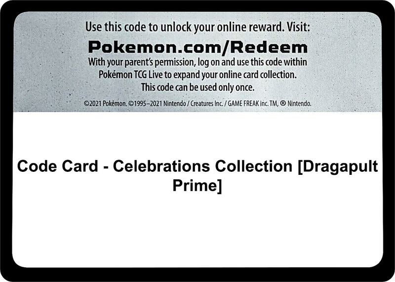 Code Card - Celebrations Collection [Dragapult Prime]  from Celebrations