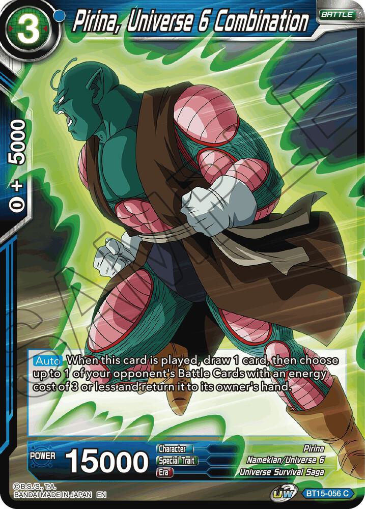 Pirina, Universe 6 Combination #BT15-056 — Saiyan Showdown