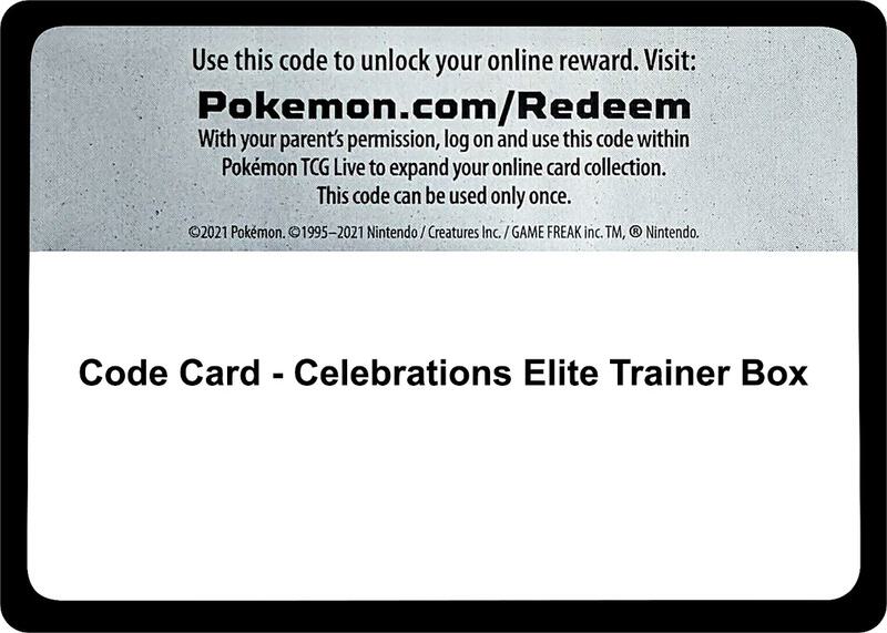 Code Card - Celebrations Elite Trainer Box  from Celebrations