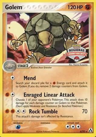 Golem - 6/92 (Regional Championships) 006/092 from League & Championship Cards