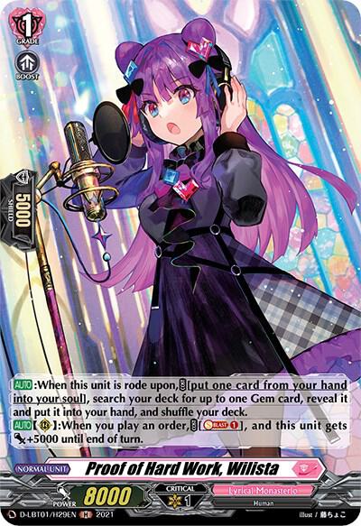 Proof of Hard Work, Wilista (Holo)