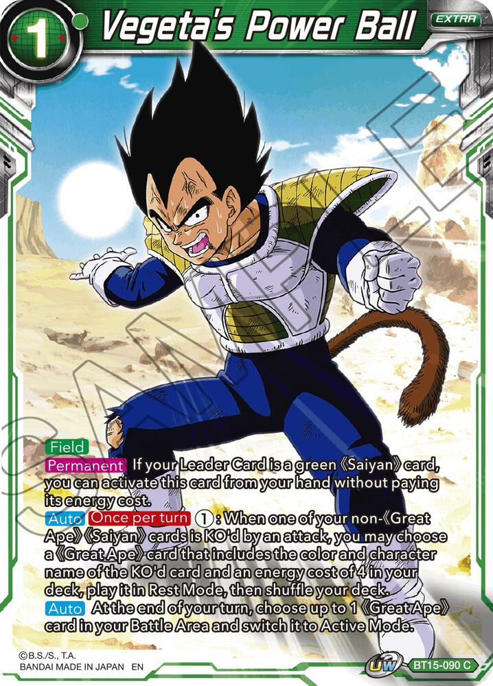 Vegeta's Power Ball - Saiyan Showdown - Dragon Ball Super: Masters