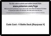 Code Card - V Battle Deck [Rayquaza V] · Miscellaneous Cards & Products · #— · Normal