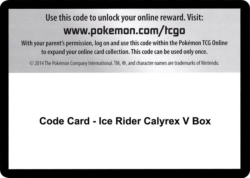 Code Card - Ice Rider Calyrex V Box  from SWSH06: Chilling Reign