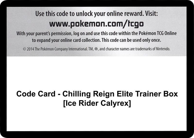 Code Card - Chilling Reign Elite Trainer Box [Ice Rider Calyrex]  from SWSH06: Chilling Reign