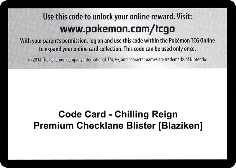 Code Card - Chilling Reign Premium Checklane Blister [Blaziken]  from SWSH06: Chilling Reign