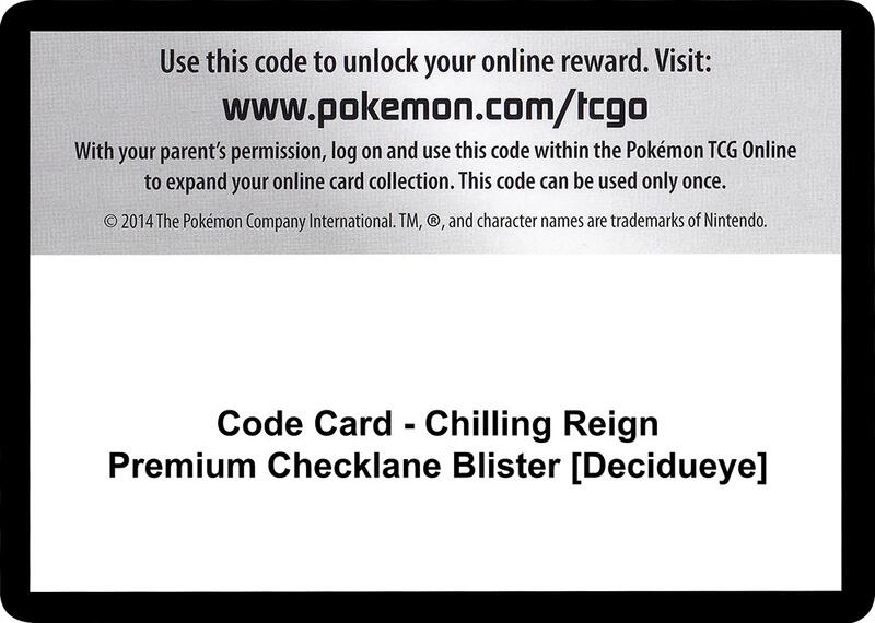 Code Card - Chilling Reign Premium Checklane Blister [Decidueye]  from SWSH06: Chilling Reign