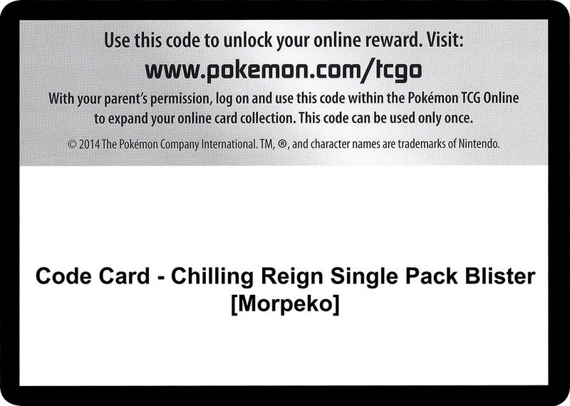 Code Card - Chilling Reign Single Pack Blister [Morpeko]  from SWSH06: Chilling Reign
