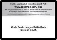 Code Card - League Battle Deck [Inteleon VMAX] · Miscellaneous Cards & Products · #— · Normal