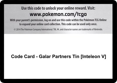 Code Card - Galar Partners Tin [Inteleon V]