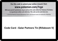 Code Card - Galar Partners Tin [Rillaboom V] from SWSH01: Sword & Shield Base Set Pokemon card image