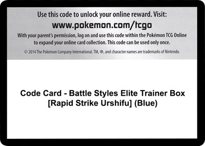 Code Card - Battle Styles Elite Trainer Box [Rapid Strike Urshifu] (Blue)