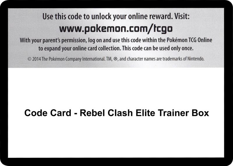 Code Card - Rebel Clash Elite Trainer Box  from SWSH02: Rebel Clash