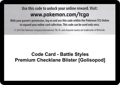 Code Card - Battle Styles Premium Checklane Blister [Golisopod]