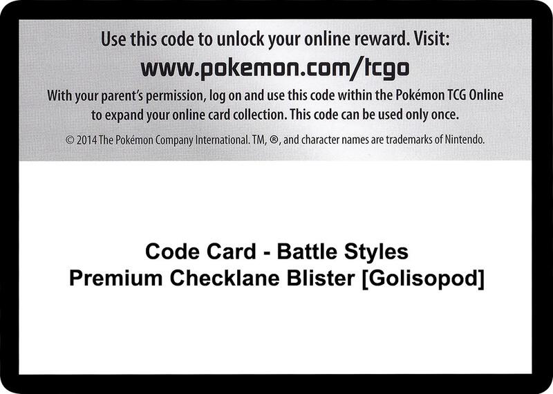 Code Card - Battle Styles Premium Checklane Blister [Golisopod]  from SWSH05: Battle Styles
