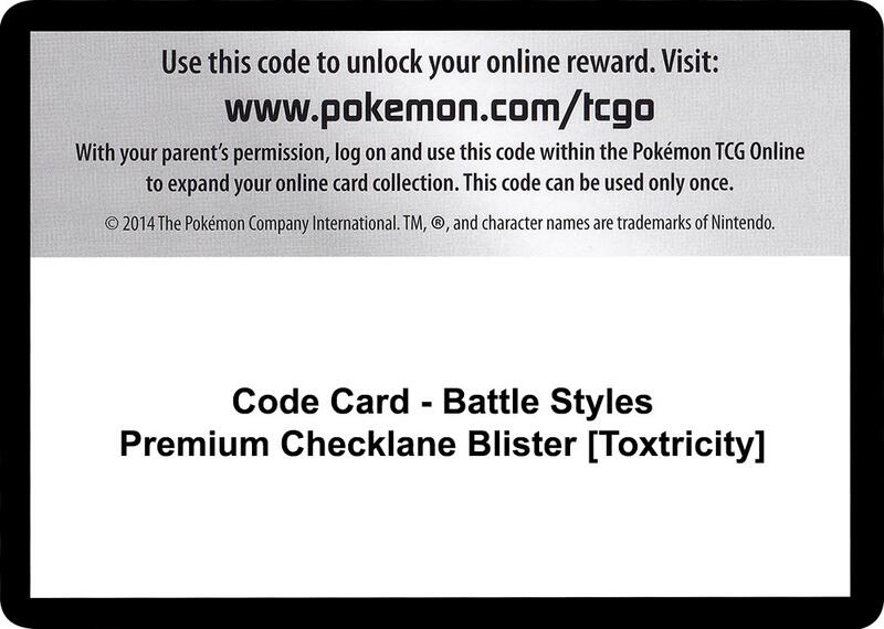 Code Card - Battle Styles Premium Checklane Blister [Toxtricity]  from SWSH05: Battle Styles