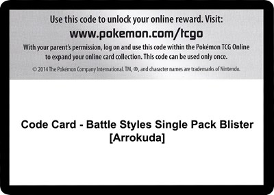 Code Card - Battle Styles Single Pack Blister [Arrokuda]