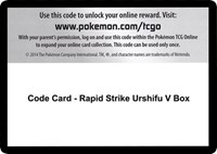 Code Card - Rapid Strike Urshifu V Box from SWSH05: Battle Styles Pokemon card image