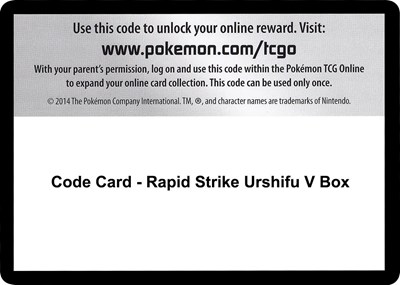 Code Card - Rapid Strike Urshifu V Box