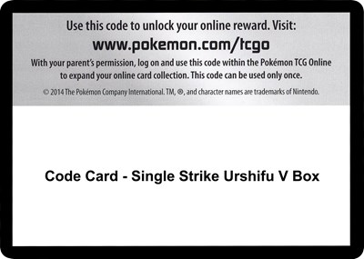 Code Card - Single Strike Urshifu V Box