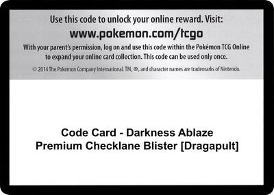 Code Card - Darkness Ablaze Premium Checklane Blister [Dragapult]