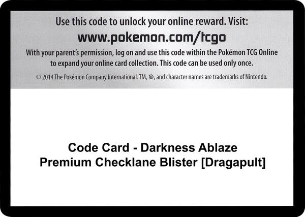 Code Card - Darkness Ablaze Premium Checklane Blister [Dragapult]