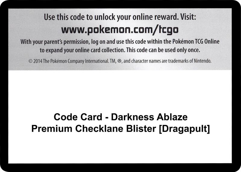 Code Card - Darkness Ablaze Premium Checklane Blister [Dragapult]  from SWSH03: Darkness Ablaze