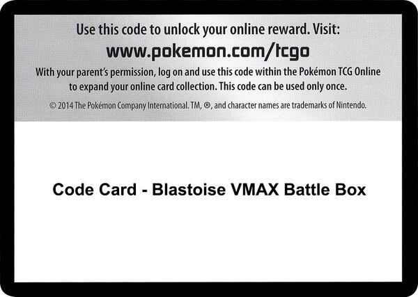Code Card - Blastoise VMAX Battle Box