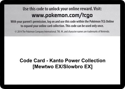 Code Card - Kanto Power Collection [Mewtwo EX/Slowbro EX]
