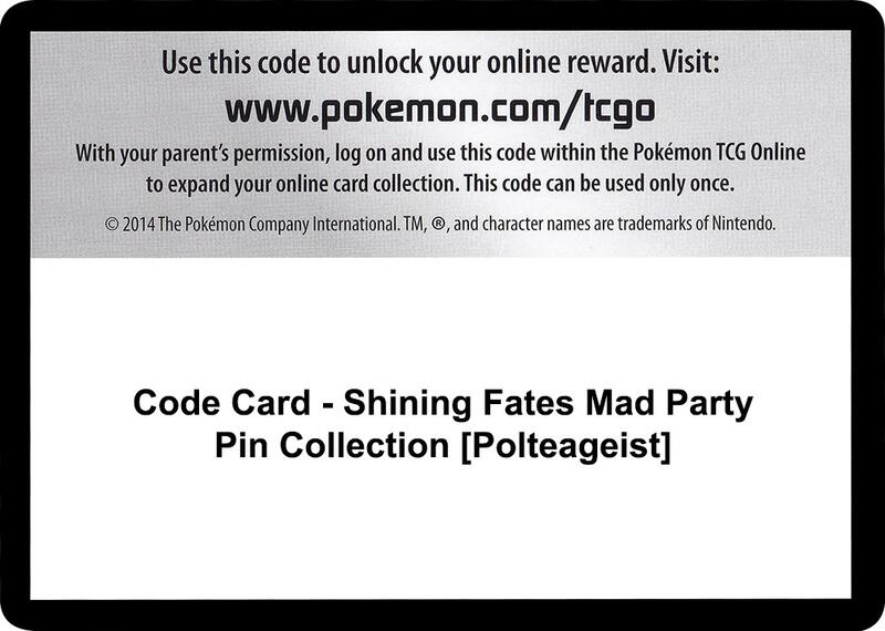 Code Card - Shining Fates Mad Party Pin Collection [Polteageist]  from Shining Fates